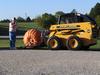 Lining up pumpkins